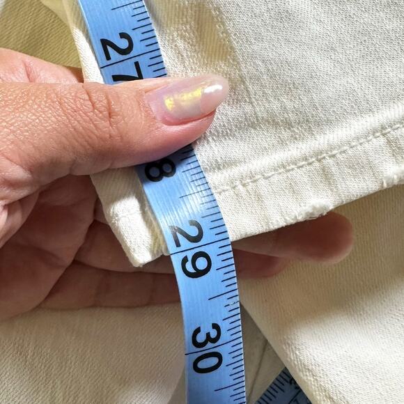 Hatch Current Elliot The Easy Denim Maternity Overall Kyte White Women 3 Large - Picture 8 of 9